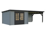 Ella 8.7+10m2 (6.5x3m | 28mm) Varikatusega aiakuur