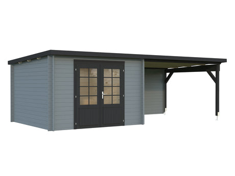 Ella 8.7+10m2 (6.5x3m | 28mm) Varikatusega aiakuur