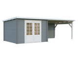 Ella 8.7+10m2 (6.5x3m | 28mm) Varikatusega aiakuur