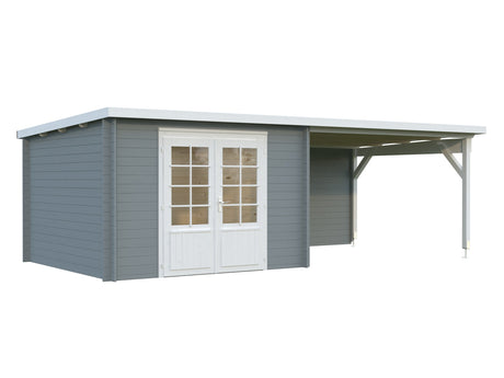 Ella 8.7+10m2 (6.5x3m | 28mm) Varikatusega aiakuur