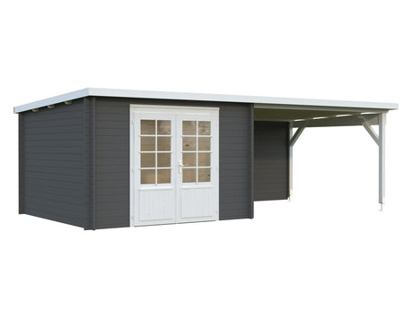 Ella 8.7+10m2 (6.5x3m | 28mm) Varikatusega aiakuur