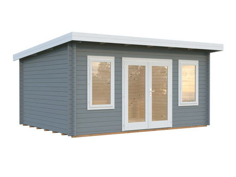 Lisa 14.2m2 (4.5x3.3m | 44mm) Lamekatusega freespruss-aiamaja (uuendatud aastal 2024)