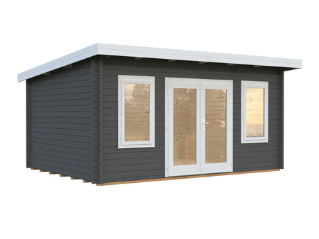 Lisa 14.2m2 (4.5x3.3m | 44mm) Lamekatusega freespruss-aiamaja (uuendatud aastal 2024)