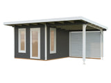 Grace 8.1+8.1m2 5.6x2.9m | 56mm) Liimpuitelementidest aiamaja koos varikatusega