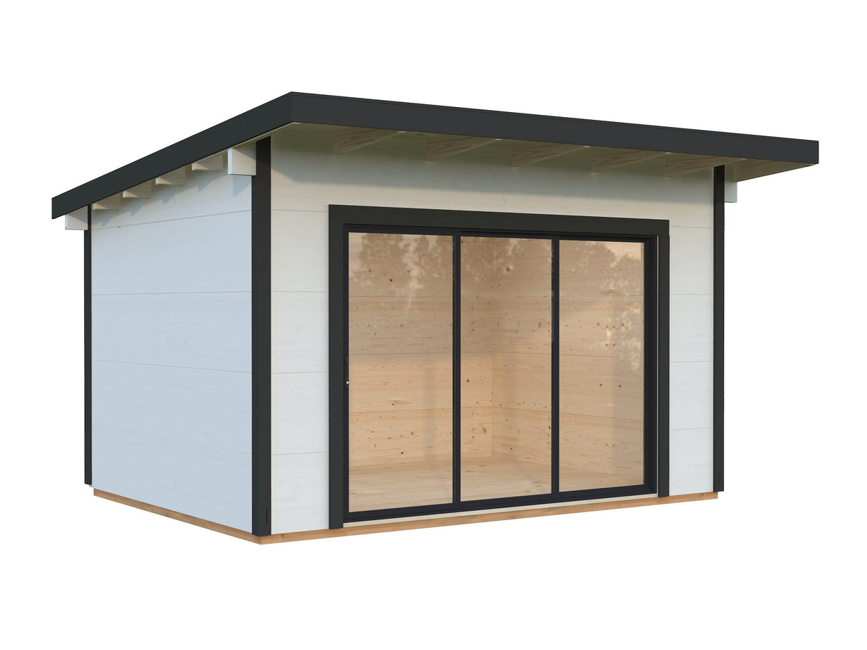 Grace 11.2m2 Slide Plus (4x3m | 56mm) Liimpuitelementidest aiamaja varikatuse ja topeltklaasiga lükandustega