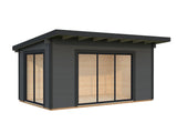 Grace 14.1m2 (5x3m | 56mm) Liimpuitelementidest aiamaja topeltklaasiga lükandustega