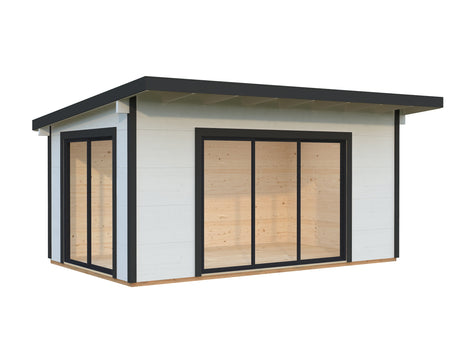 Grace 14.1m2 (5x3m | 56mm) Liimpuitelementidest aiamaja topeltklaasiga lükandustega