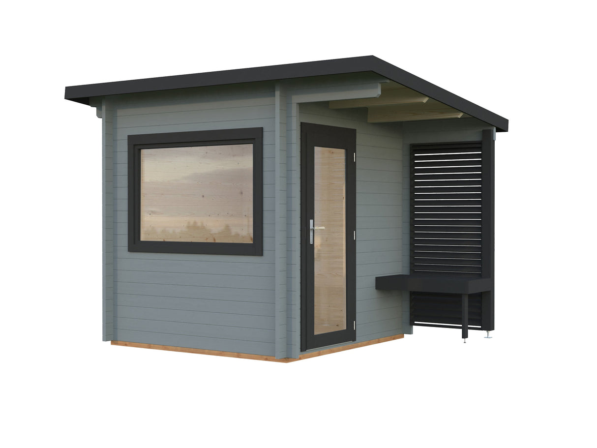 Sanna 4.1m2 (2.1x2.1m | 44mm) Kompaktne saunamajake