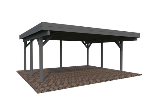 Karl 20.6m2 (5.55x3.72m) Lamekatusega kahekohaline autovarjualune