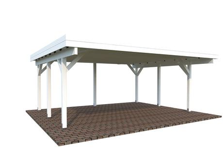 Karl 20.6m2 (5.55x3.72m) Lamekatusega kahekohaline autovarjualune