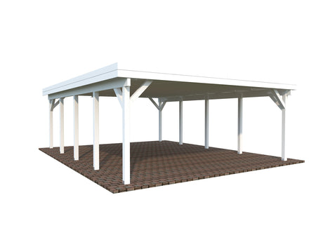 Karl 40.6m2 (5.55x7.32m) Lamekatusega kahekohaline autovarjualune