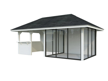 Bianca 16.6m2 Set 208/508 (5.88x3m) Kolme lükanduksega paviljon väliköögi osaga
