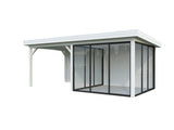Lenna 16.6m2  Set 406/706 (5.88x3m) Kolme lükandukse ja varikatusega paviljon