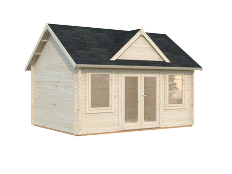 Claudia 14.2m2 (4.5x3.3m | 44mm) Kellakastiga freespruss-aiamaja