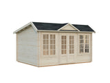 Claudia Pent 11.5m2 (4x3m | 34mm) Kellakastiga freespruss-aiamaja alla 2.5 m