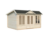 Claudia Pent 11.5m2 (4x3m | 34mm) Kellakastiga freespruss-aiamaja alla 2.5 m
