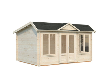 Claudia Pent 11.5m2 (4x3m | 34mm) Kellakastiga freespruss-aiamaja alla 2.5 m