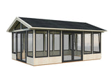 Isabella 22.2m2 (4.01x5.97m | 90mm) Klaasmaja alumiiniumakende ja -ustega