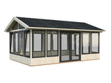 Isabella 22.2m2 (4.01x5.97m | 90mm) Klaasmaja alumiiniumakende ja -ustega