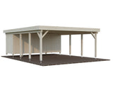 Karl 40.6m2 (5.55x7.32m) Kuuriga lamekatusega autovarjualune kahele autole