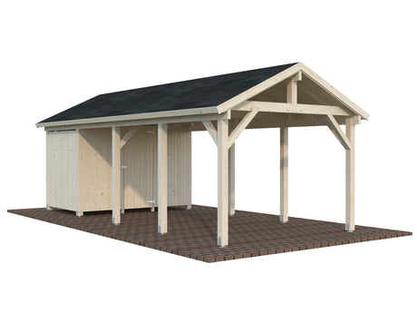 Robert 23.1m2 kuuriga (3.15x7.32m) autovarjualune ühele autole