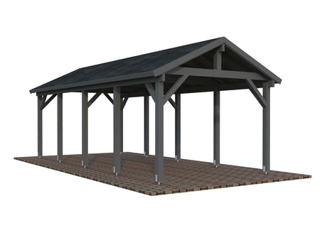 Robert 23.1m2 (3.15x7.32m) Viilkatusega autovarjualune