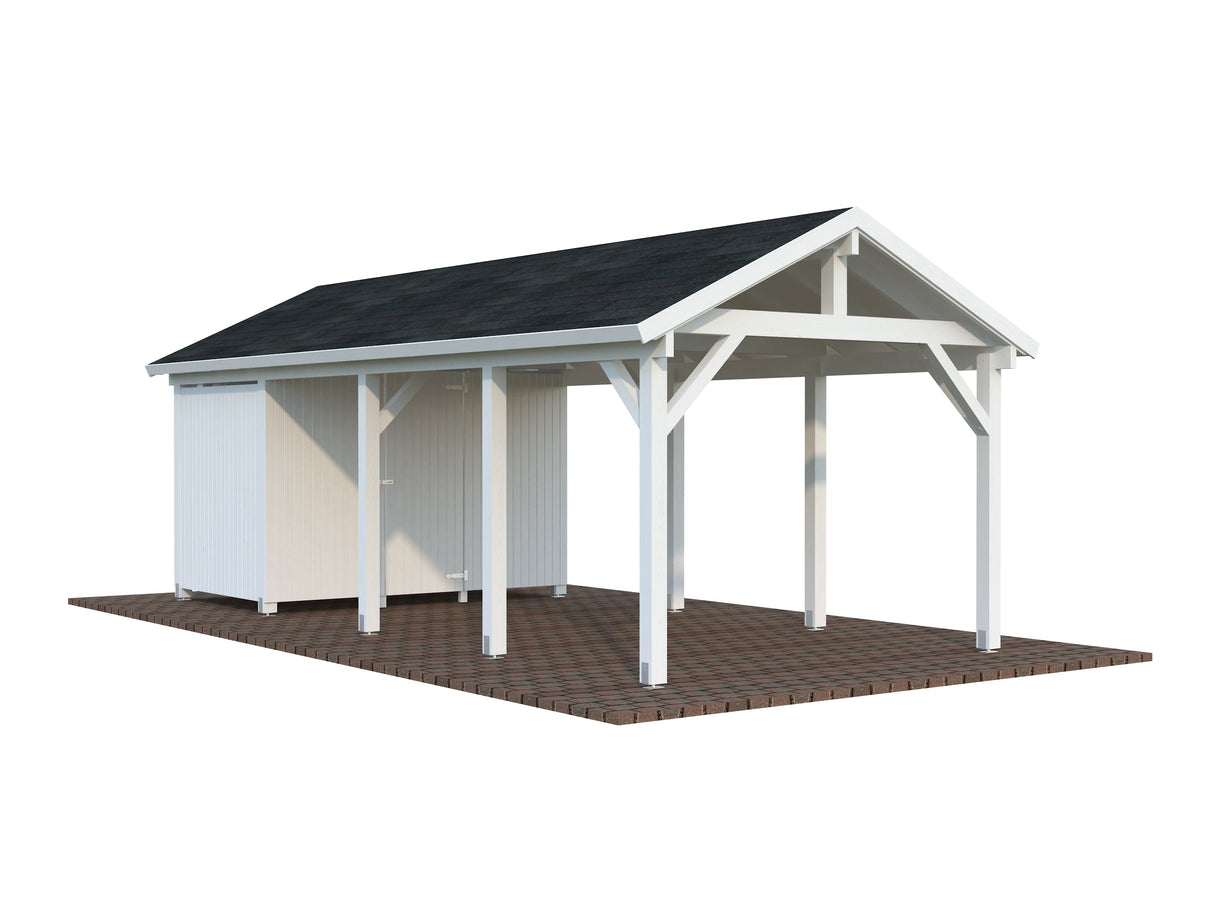 Robert 23.1m2 kuuriga (3.15x7.32m) autovarjualune ühele autole
