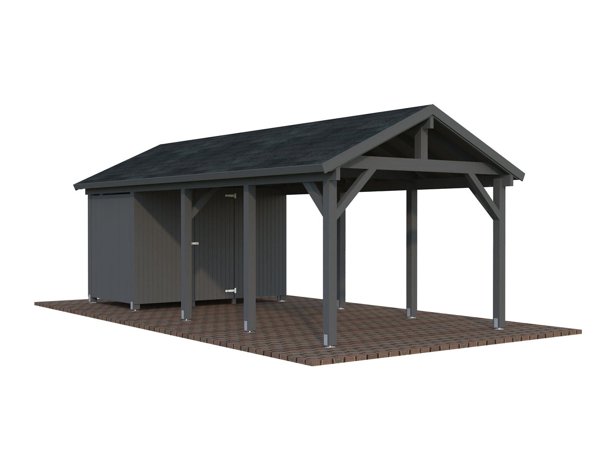 Robert 23.1m2 kuuriga (3.15x7.32m) autovarjualune ühele autole