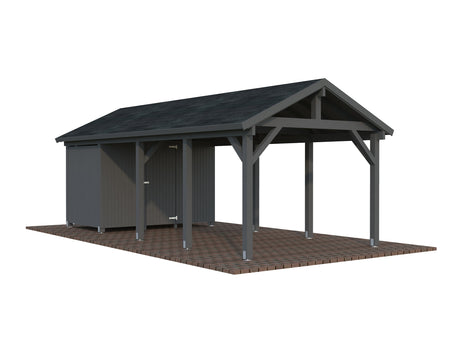 Robert 23.1m2 kuuriga (3.15x7.32m) autovarjualune ühele autole