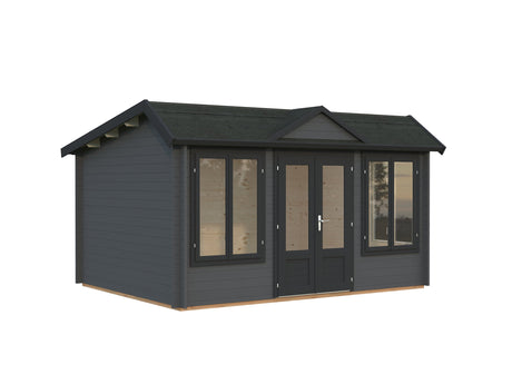 Claudia Pent 11.5m2 (4x3m | 34mm) Kellakastiga freespruss-aiamaja alla 2.5 m