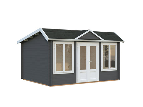 Claudia Pent 11.5m2 (4x3m | 34mm) Kellakastiga freespruss-aiamaja alla 2.5 m