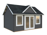 Claudia 14.2m2 (4.5x3.3m | 44mm) Kellakastiga freespruss-aiamaja
