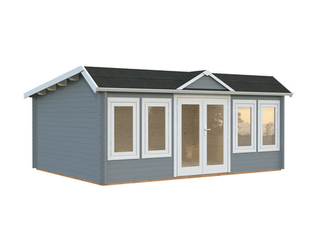 Claudia Pent 19.4m2 (5.3x3.8m | 44mm) Kellakastiga suur freespruss-aiamaja alla 2.5 m