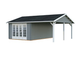 Irene 19+16.2m2 (6.53x5.5m | 44mm) Freespruss-aiamaja varikatusega