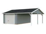 Roger 19+16.2m2 (6.53x5.5m | 44mm) Varjualusega freespruss-garaaž sektsioonuksega