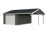 Roger 19+16.2m2 (6.53x5.5m | 44mm) Varjualusega freespruss-garaaž sektsioonuksega