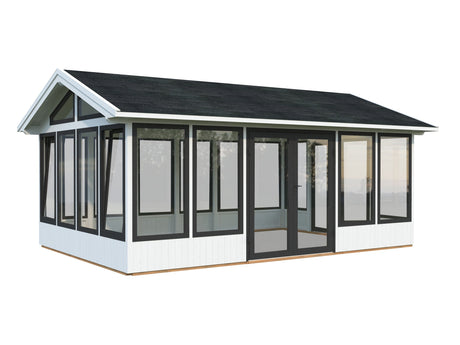 Isabella 22.2m2 (4.01x5.97m | 90mm) Klaasmaja alumiiniumakende ja -ustega