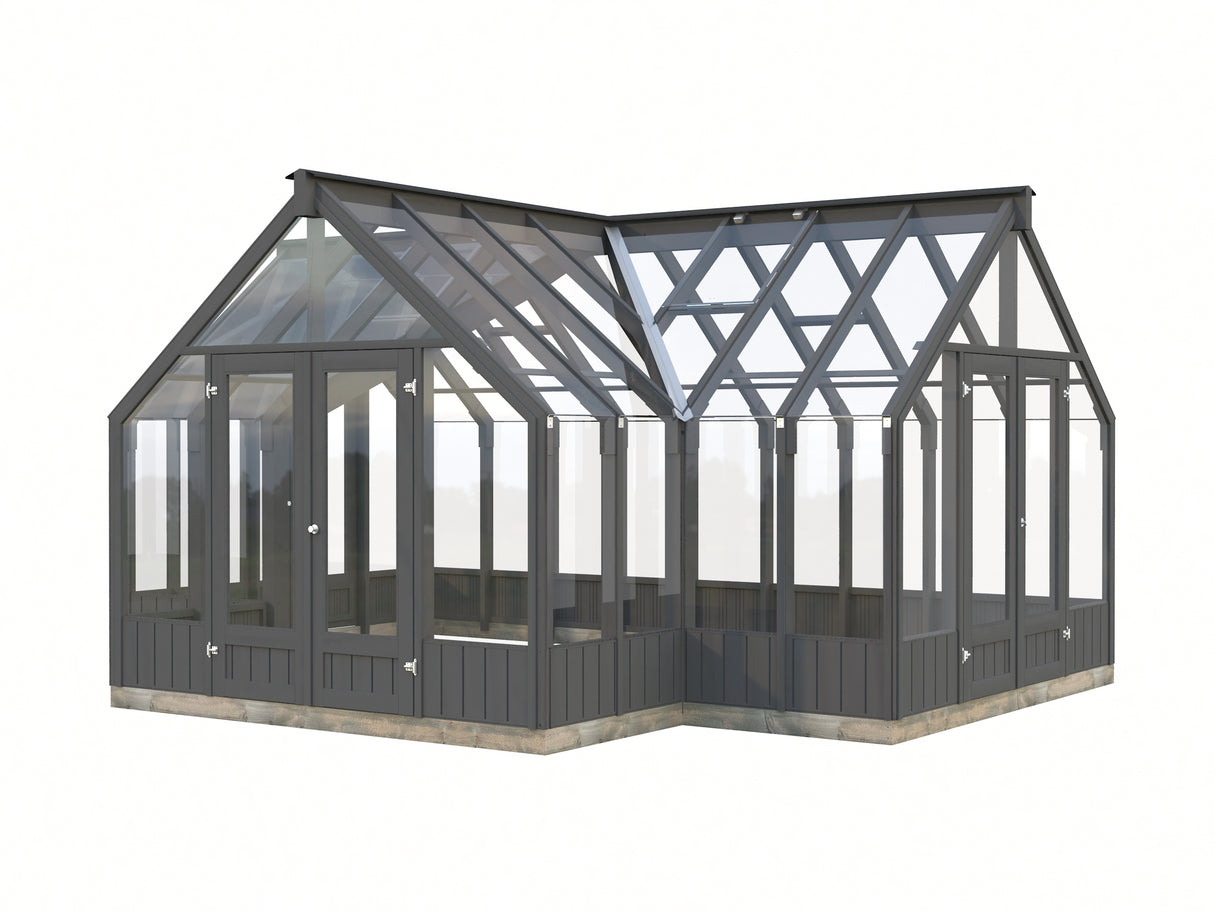 Emilia 19,1 m2 klaaskasvuhoone (RAL7012)