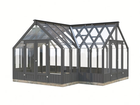 Emilia 19,1 m2 klaaskasvuhoone (RAL7012)