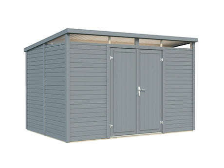 Elias 7,3 m² (3,3x2,3 m | 16 mm) Puidust aiakuur ülemiste akendega