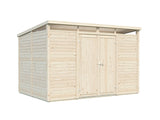 Elias 7,3 m² (3,3x2,3 m | 16 mm) Puidust aiakuur ülemiste akendega