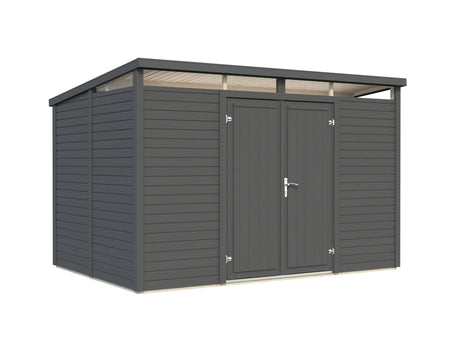 Elias 7,3 m² (3,3x2,3 m | 16 mm) Puidust aiakuur ülemiste akendega