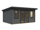 Lisandra 14,2 m² (4,7x3,5 m | 44 mm) Aiamaja alumiiniumuste ja -akendega