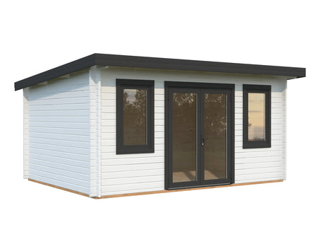 Lisandra 14,2 m² (4,7x3,5 m | 44 mm) Aiamaja alumiiniumuste ja -akendega