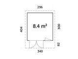 Aurelia 8,4 m² (3x3 m | 44 mm) Kompaktne modernne aiakontor alumiiniumuste ja -akendega