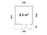 Aurelia 8,4 m² (3x3 m | 44 mm) Kompaktne modernne aiakontor alumiiniumuste ja -akendega