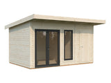 Aurelia 12,4 m² (4,4x3 m | 44 mm) Kompaktne aiamaja kuuriga