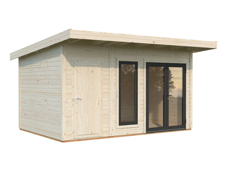 Aurelia 12,4 m² (4,4x3 m | 44 mm) Kompaktne aiamaja kuuriga