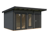 Aurelia 12,4 m² (4,4x3 m | 44 mm) Kompaktne aiamaja kuuriga