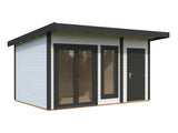 Aurelia 12,4 m² (4,4x3 m | 44 mm) Kompaktne aiamaja kuuriga